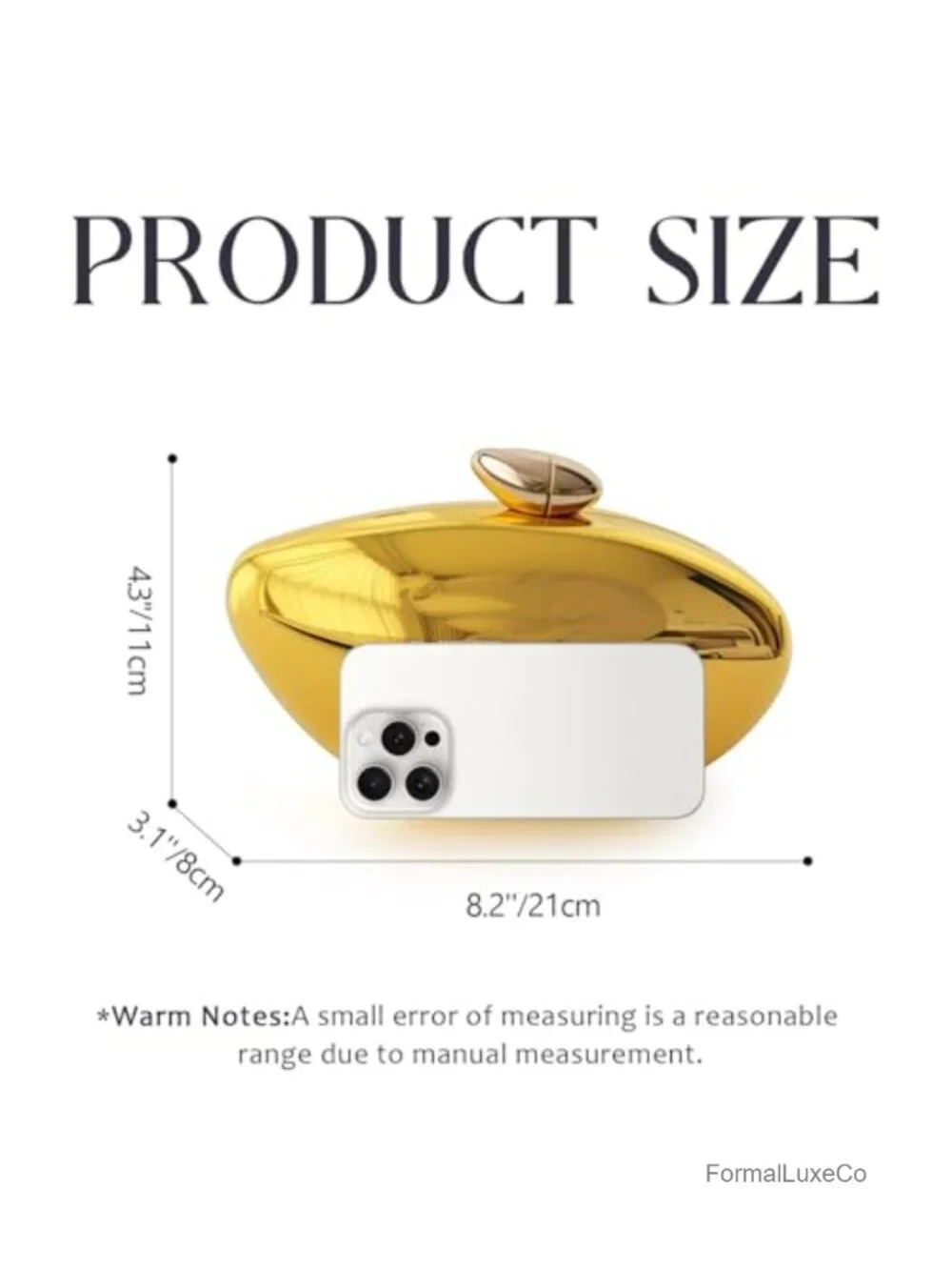 Acrylic Evening Bag Shell Shape Clutch Metallic Women's Wedding Party Purse
